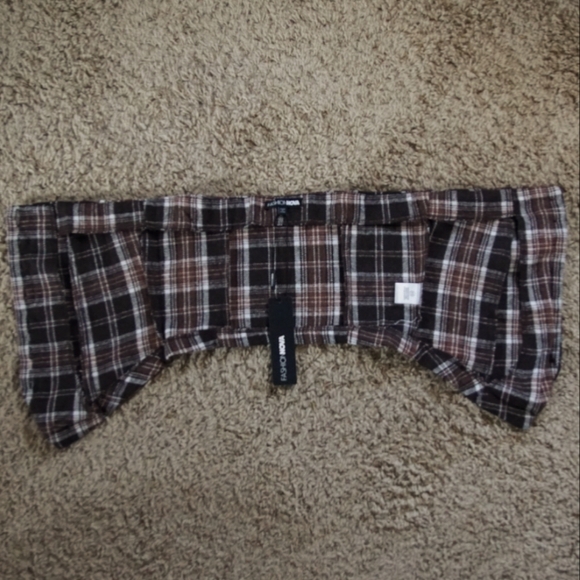 Brown Plaid Corset - Picture 2 of 8